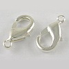 Silver Color Plated Brass Lobster Claw Clasps Clasps X-EC099-S-1