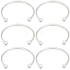 6Pcs Brass Cuff Bangle Making KK-BBC0022-74-1