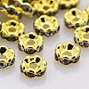 Brass Rhinestone Spacer Beads RB-A014-L6mm-12G-NF-1