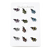 12Pcs 6 Colors Snake Enamel Pins JEWB-A033-18EB-1
