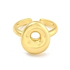 Brass Letter Open Cuff Rings for Women RJEW-G313-01O-G-2