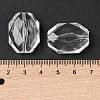 Faceted Hexagon Transparent Acrylic Beads TACR-R126-A01-3