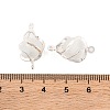 Brass Wrapped Cat Eye Glass Connector Charms KK-U024-11S-3