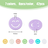 HOBBIESAY 42Pcs 7 Colors Opaque Acrylic Pendants OACR-HY0001-12-2