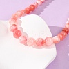 Dyed Round Natural Green Jade Graduated Beaded Necklaces GG-CBAA808-05P-C-3