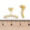 Clear Cubic Zirconia Curved Bar Stud Earrings EJEW-C023-07G-2