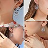 9Pairs 9 Style Horse Eye & Ring & Coin Chandelier Earrings EJEW-SW00010-7