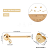 30Pcs Brass Stud Earring Findings and 30Pcs Earring Backs Sets KK-AR0001-91G-NR-2