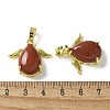 Natural Red Jasper Pendants KK-F888-01G-20-3