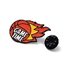 Basketball Theme Black Alloy Brooches JEWB-C032-04D-EB-3