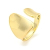 Brass Open Cuff Ring for Women AJEW-U003-07G-1