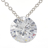 Cubic Zirconia Pointed Back Pendants ZIRC-N037-8mm-01-3