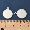 Flat Round Brass Pendant Cabochon Settings KK-K414-14E-S-3