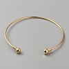 Iron Open Cuff Bangles BJEW-WH0024-01A-G-1