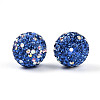 Polymer Clay Pave Rhinestone Beads X-RB-T018-01B-2