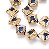 Electroplate Glass Beads Strands EGLA-T021-24C-3