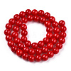Opaque Solid Color Glass Beads Strands LS-GLAA-T032-P8mm-04-3
