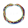 Bohemian Glass Seed Beaded Multi-strand Necklaces for Women NJEW-JN05354-03-2