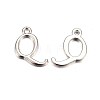 Platinum Plated Alloy Letter Pendants LS-PALLOY-J718-01P-Q-1