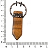 Natural Tiger Eye & Amethyst Sword Shape Big Pendants G-Q350-07J-3