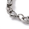 201 Stainless Steel Byzantine Chain Bracelets BJEW-R313-01P-4