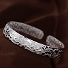 Flower Pattern Alloy Cuff Bangles for Women FS-WG00B5E-01-1