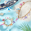1Pc Alloy Rolo Chain Charm Bracelets for Women SJEW-PH0001-21-4