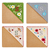 4Pcs 4 Style Felt Embroidery Bookmarks FIND-HY0003-46S-1