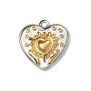 Two Tone 304 Stainless Steel Pendants STAS-OY012-81G-1