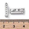 925 Sterling Silver Cubic Zirconia Twister Clasps STER-WH0007-28C-P-4