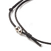 Unisex Moon Alloy Charm Bracelets BJEW-JB07495-01-5