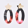 (Jewelry Parties Factory Sale)Cellulose Acetate(Resin) Dangle Earrings EJEW-JE03456-02-3