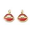 Brass Enamel Charms KK-L237-008G-1