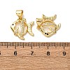 Brass Micro Pave Cubic Zirconia Pendants KK-A271-07E-G-3