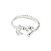 Dinosaur Skeleton Brass Open Cuff Ring for Women LS-RJEW-A040-02P-2