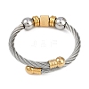 Ion Plating(IP) 304 Stainless Steel Bangles for Women STAS-M023-17PG-3