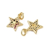 Brass Micro Pave Cubic Zirconia Pendants KK-C093-26A-G-2