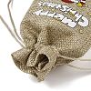 Christmas Printed Burlap Packing Pouches Drawstring Bags ABAG-Q053-02A-07-4