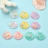 10Pcs 5 Colors Ocean Theme Translucent Resin Cabochons RESI-YW0001-52-2