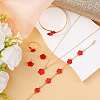 Flower Alloy Acrylic Cuff Bangles & Link Bracelets & Stud Earrings & Pendant Necklaces & Rings WG72368-04-1