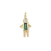 Brass Micro Pave Cubic Zirconia Pendants ZIRC-I356-17G-A09-1