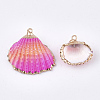 Spray Paint & Electroplate Sea Shell Pendants LS-SSHEL-S262-07D-2