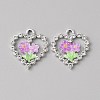 Platinum Alloy Rhinestone Pendants FIND-TAC0008-69P-06-1