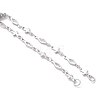 304 Stainless Steel Rhombus Link Chain Bracelet Making AJEW-JB01445-3