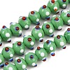 Handmade Bumpy Lampwork Beads Strands LA-CBA05D6-01-09-1