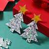 Unique Christmas Tree Stud Earrings RO7325-2-1