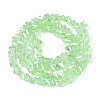 Electroplate Transparent Glass Beads Strands GLAA-N021-4mm-06-2