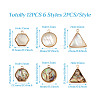 12Pcs 6 Styles Natural Shell Pendant Sets SHEL-CD0001-03-4