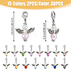 Angel Tibetan Style Alloy & Acrylic Pendant Decorations HJEW-AB00707-2