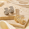 Chic Geometric Brass C-Shaped Stud Earrings JT0011-1-4